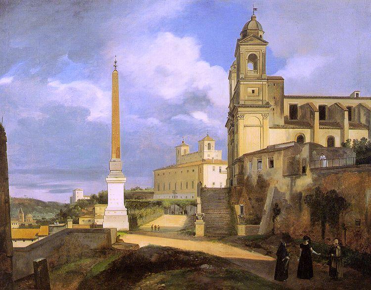 Francois-Marius Granet The Church of Trinita dei Monti in Rome oil painting image